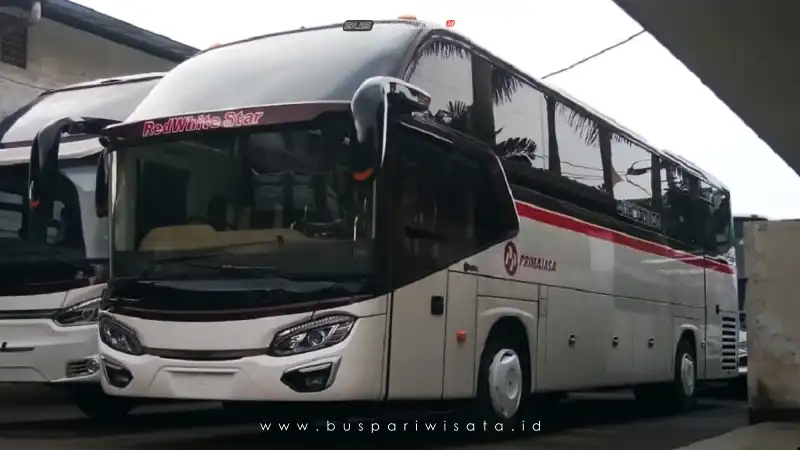 buspariwisata.id - foto bus pariwisata red white star j